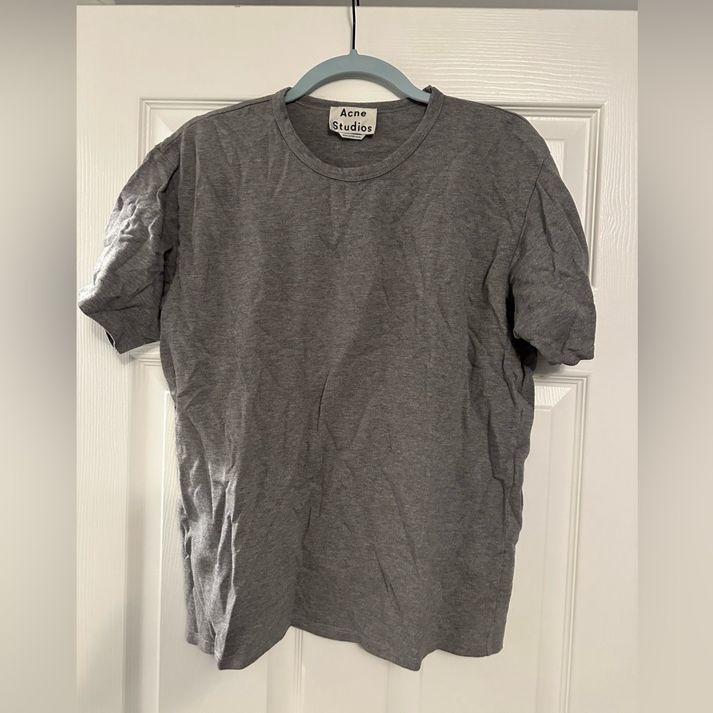 Acne Studios Short Sleeve Crewneck T-Shirt in Heather Gray